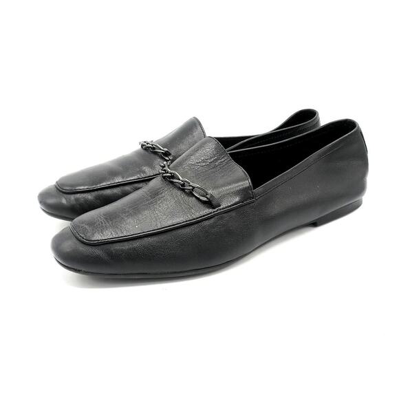 Naturalizer Shoes - Naturalizer Black Leather Loafers w Chain Detail | Quiet Luxury Fall Capsule